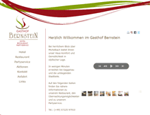 Tablet Screenshot of gasthof-bernstein.de